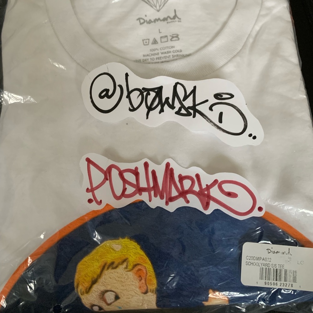 Diamond Supply co White L New in bag